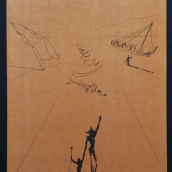 SALVADOR DALÍ - EL VIEJO Y EL MAR - espectacular PORTFOLIO con 6 grabados firmados