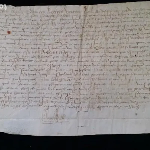 Manuscrito en pergamino de 1535.