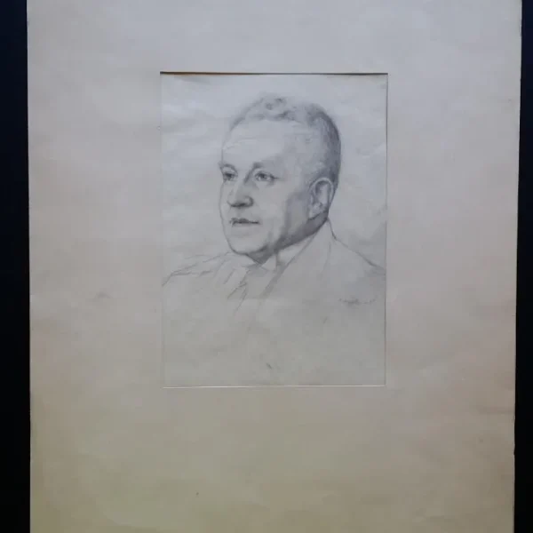 Ernst OPPLER: Dibujo a lápiz y carbón firmado a lápiz. 1925.