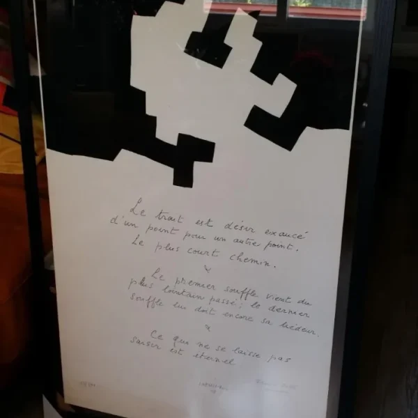 Eduardo Chillida / Edmond Jabés : serigrafía firmada y numerada a mano, 1975