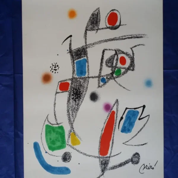 Miró, Maravillas con Variaciones Acrósticas, limitada, plancha X, papel Guarro, Poligrafa, 1975